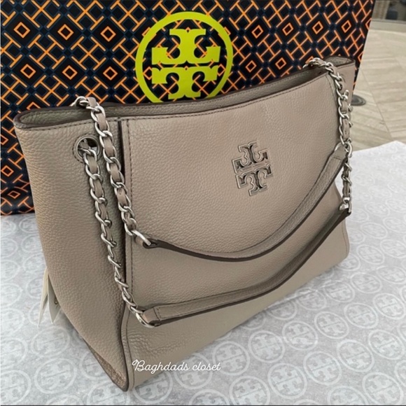 Tory burch britten small slouchy shoulder tote bag - Picture 4 of 14